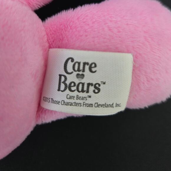 Care Bears Hopeful Heart Bear 8" Bean Bottom Plush Pink Rainbow 2015 - Picture 5 of 5